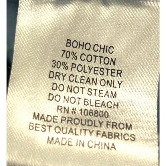 Boho Chic Shirt Dress S Cotton Sleeveless Button Up Embroidered Pockets Summer - Picture 11 of 12